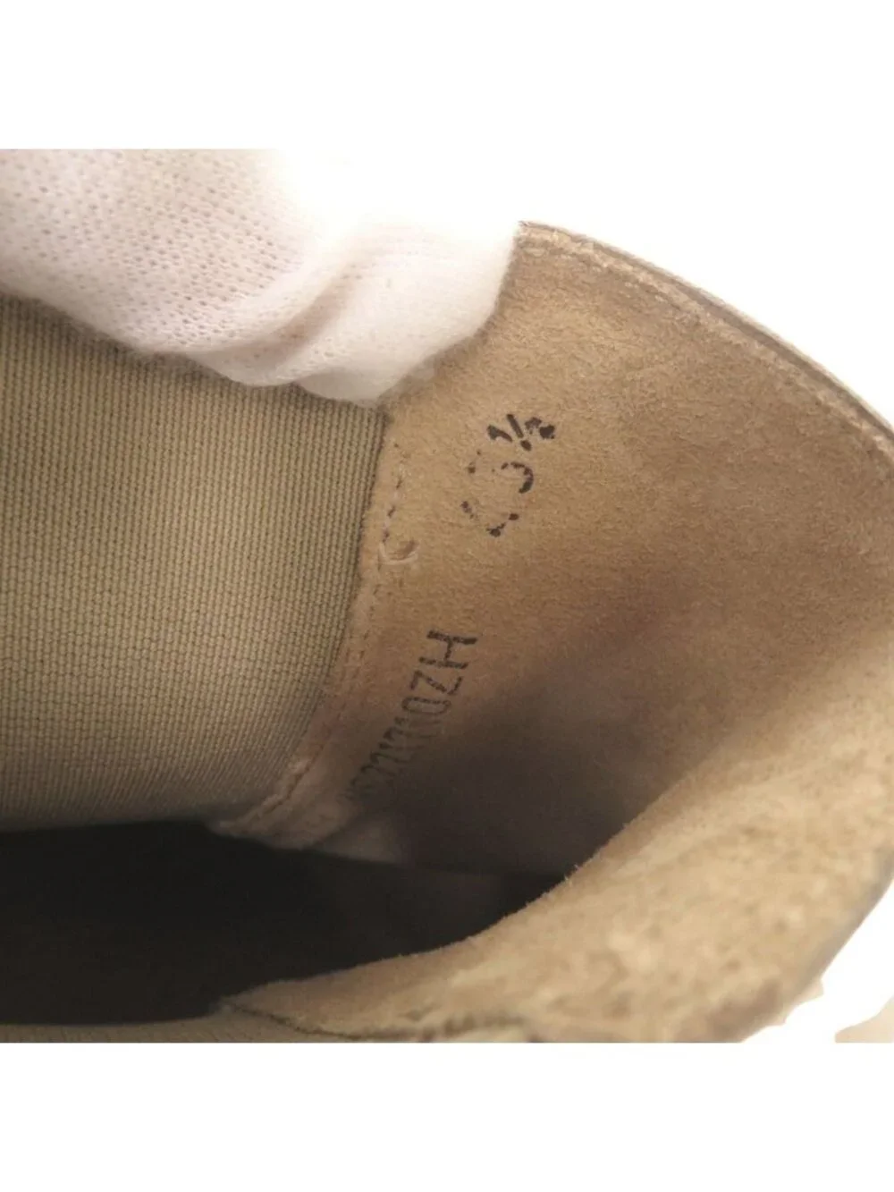 Hermes Ebony Suede 43.5 Beige Side Gore Short Boots